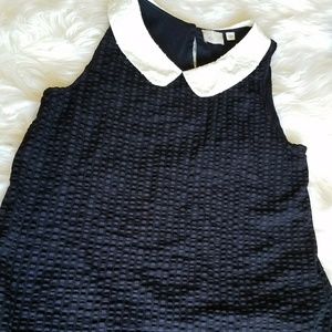 Cute Navy & White Anthropologie Top